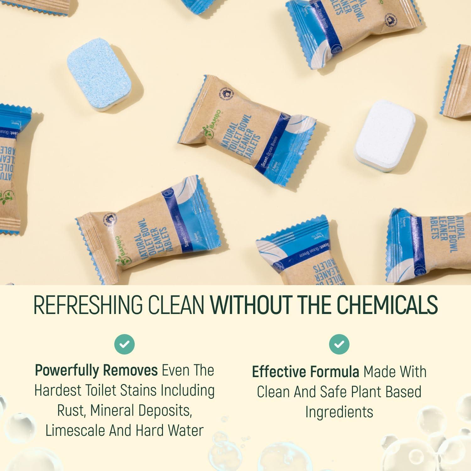 Tabletas de Limpieza de Inodoro Ecológicas BAMBOEARTH - Paquete de 24