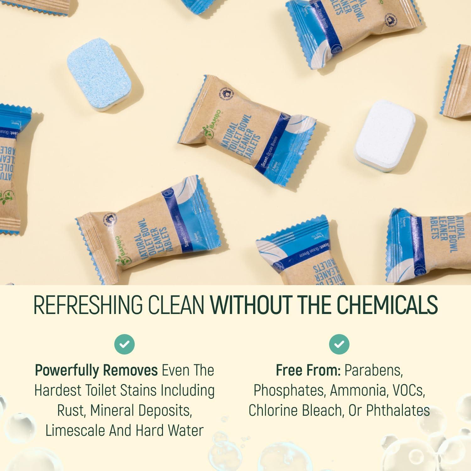 Tabletas de Limpieza de Inodoro Ecológicas BAMBOEARTH - Paquete de 24