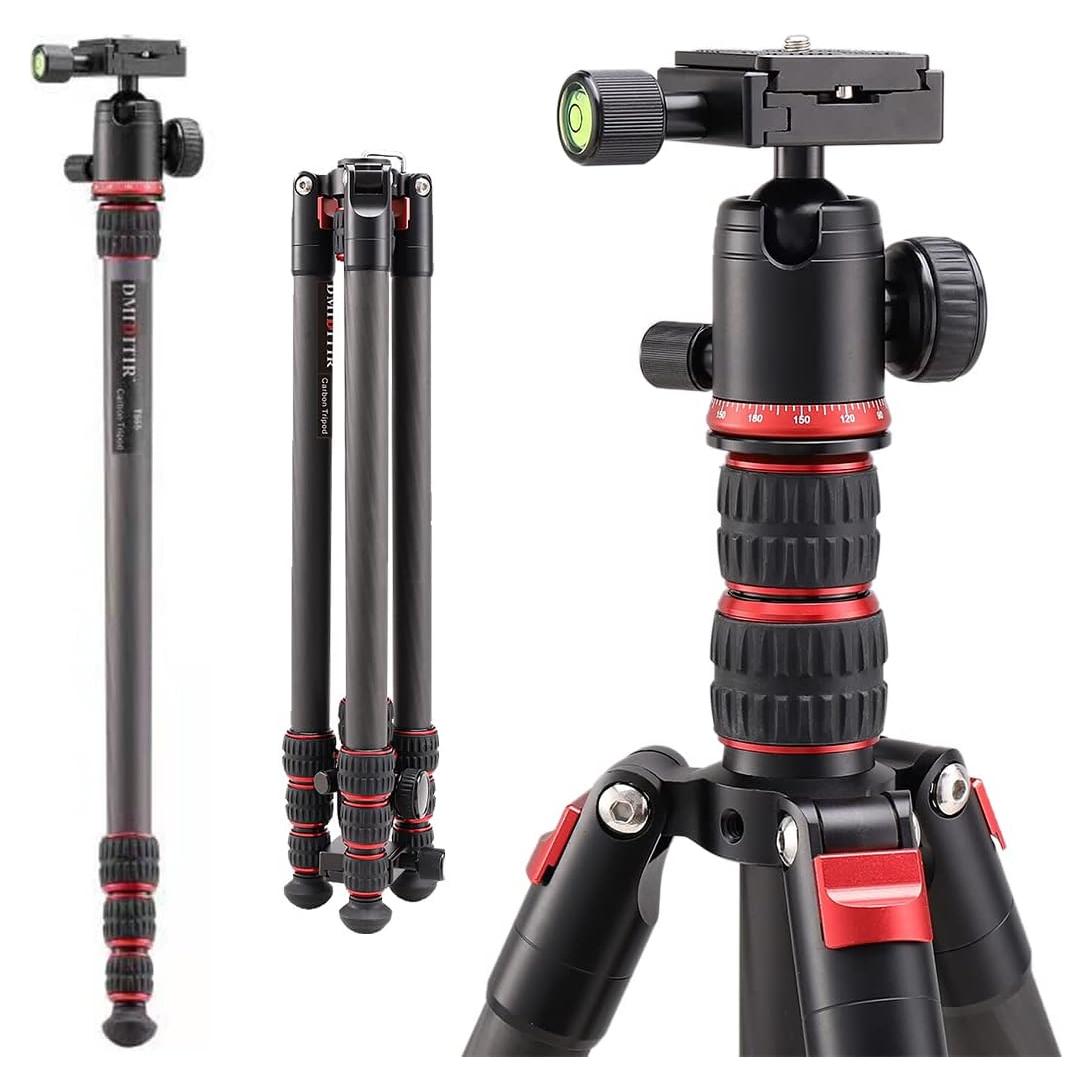 Trípode de fibra de carbono DMIDITIR T555 195 cm 12 kg