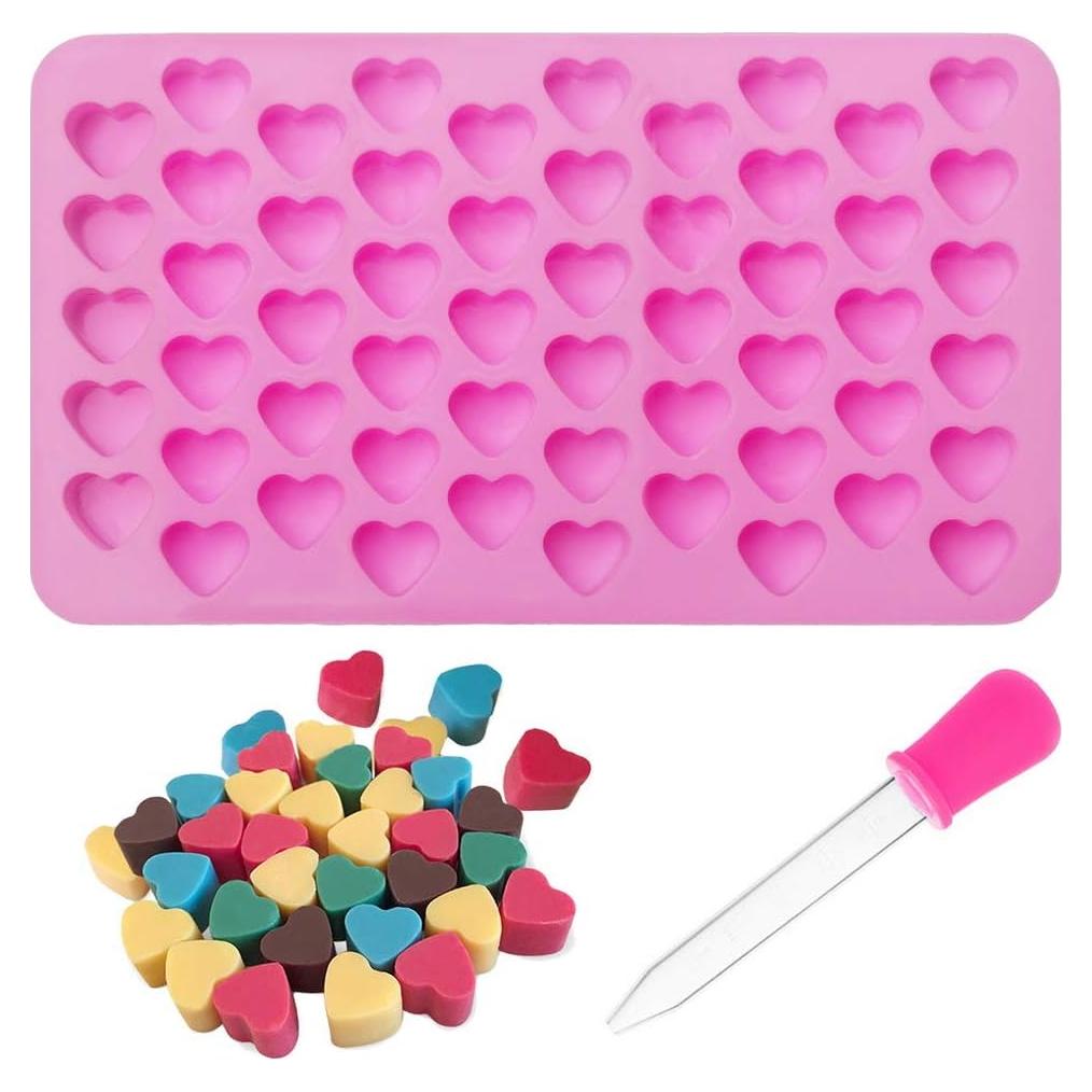 Moldes de Silicona Pimoys para Derretir Cera 55 Corazones