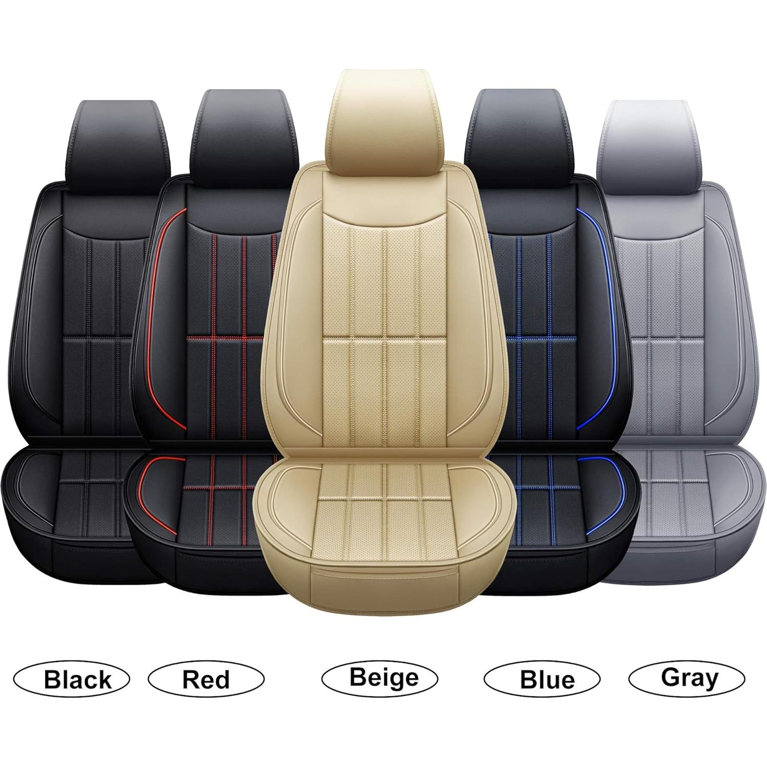 Cubiertas de Asiento de Coche AOOG Beige Universal Antideslizante