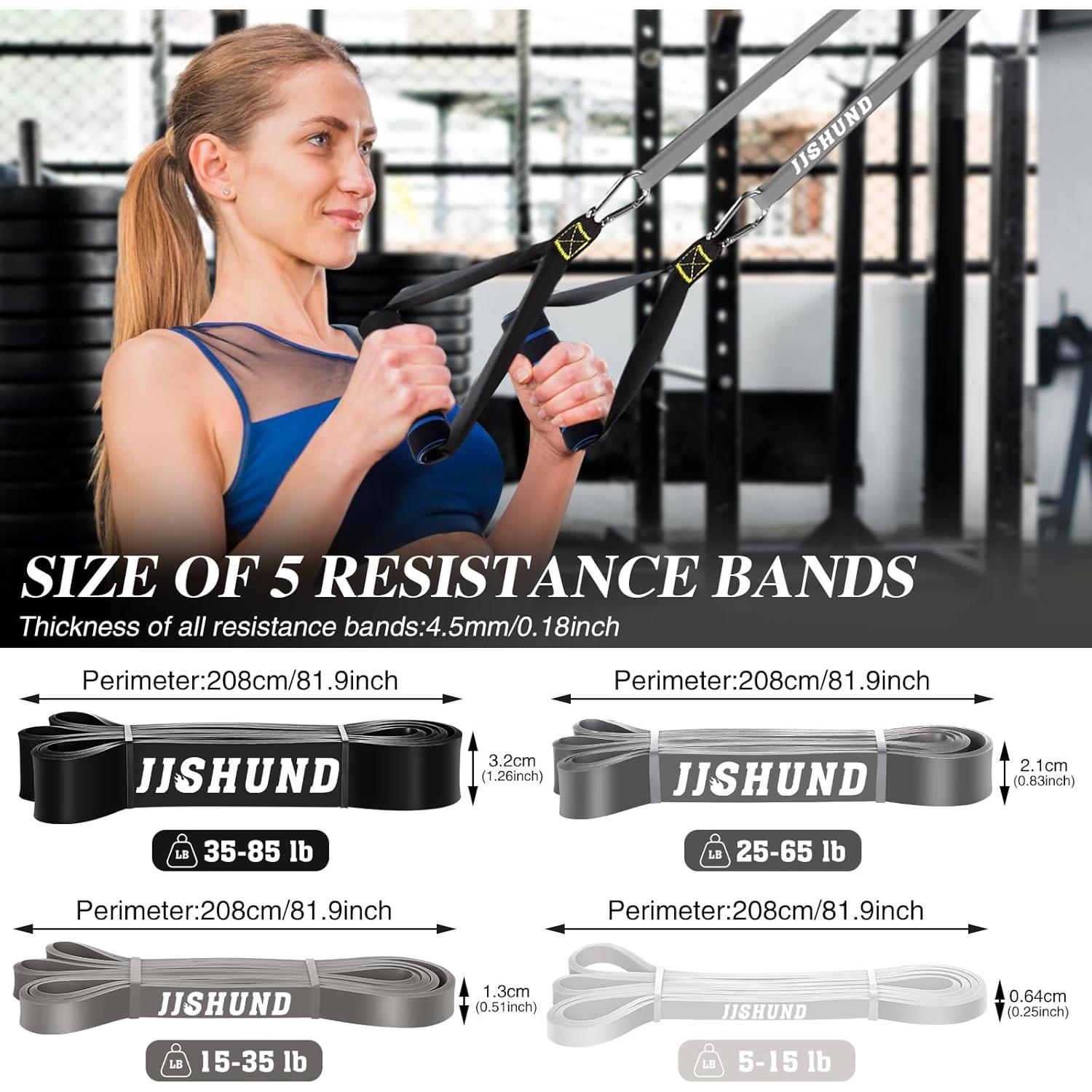 Juego de Bandas de Resistencia jjshund - 4 Niveles Ajustables