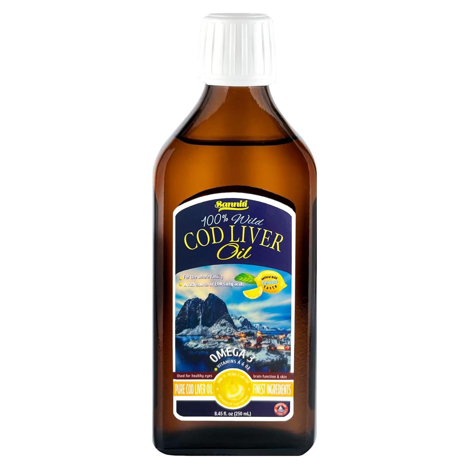 Aceite de Hígado de Bacalao Sanniti 250 mL Limón Omega-3