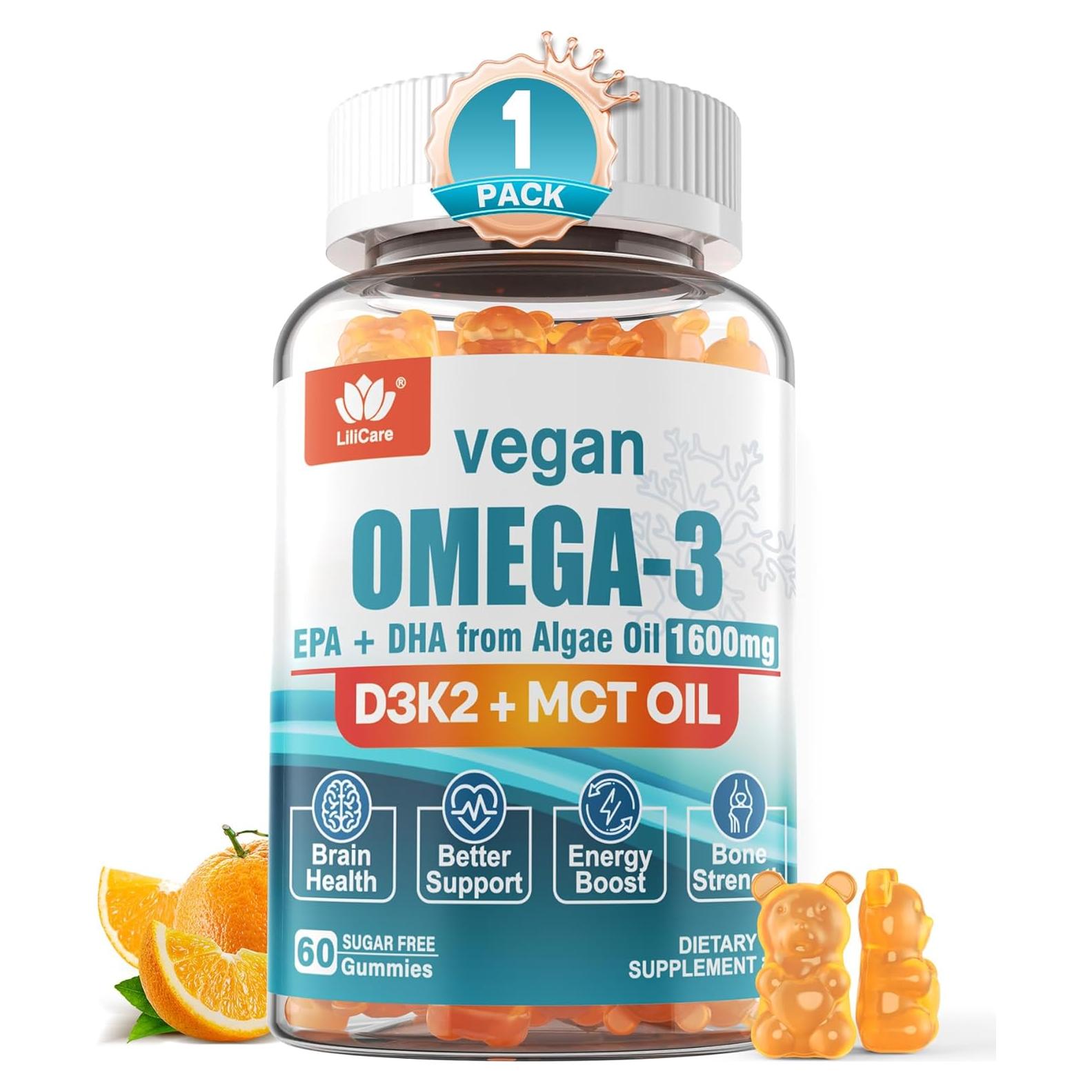 Gomitas Veganas Omega-3 1280mg LILICARE - Sin Sabor a Pescado