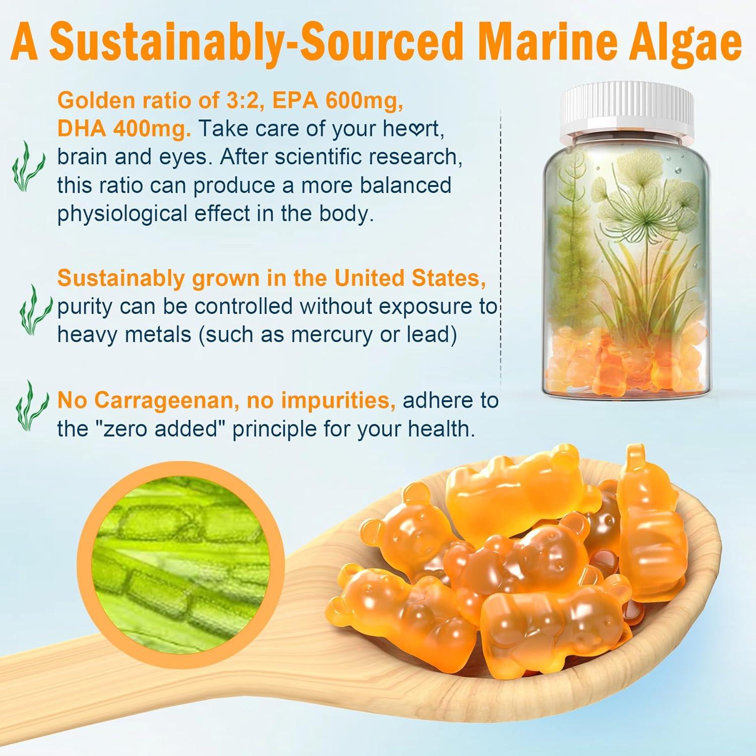 Gomitas Veganas Omega-3 1280mg LILICARE - Sin Sabor a Pescado