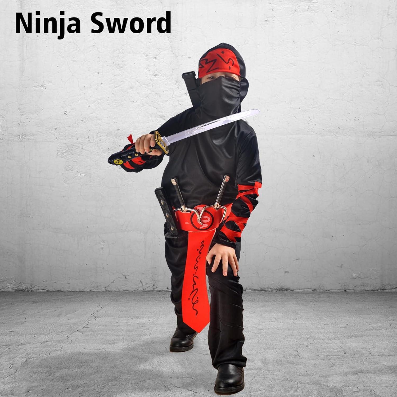 Espadas Ninja de Plástico BSADIY 42 cm - Juguete Halloween