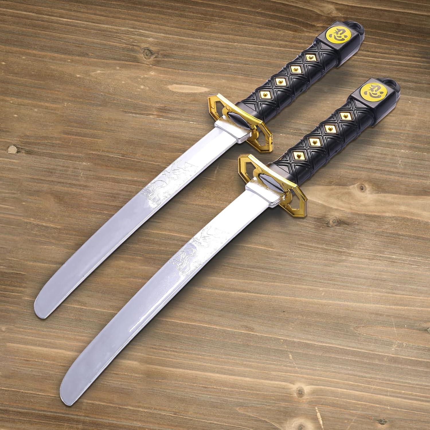 Espadas Ninja de Plástico BSADIY 42 cm - Juguete Halloween