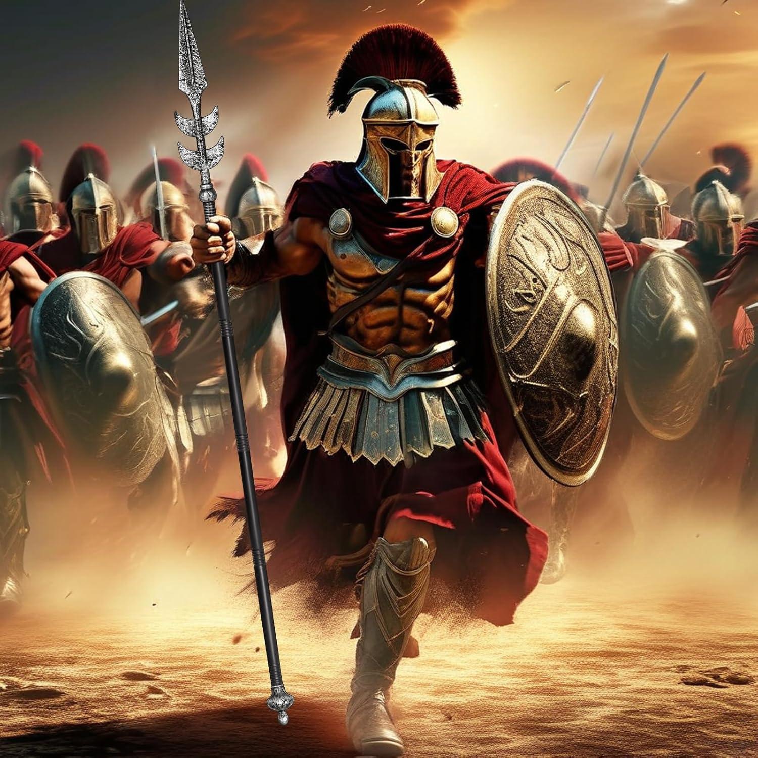 Lanza Espartana de Plástico 160 cm para Disfraz y Juego de Rol