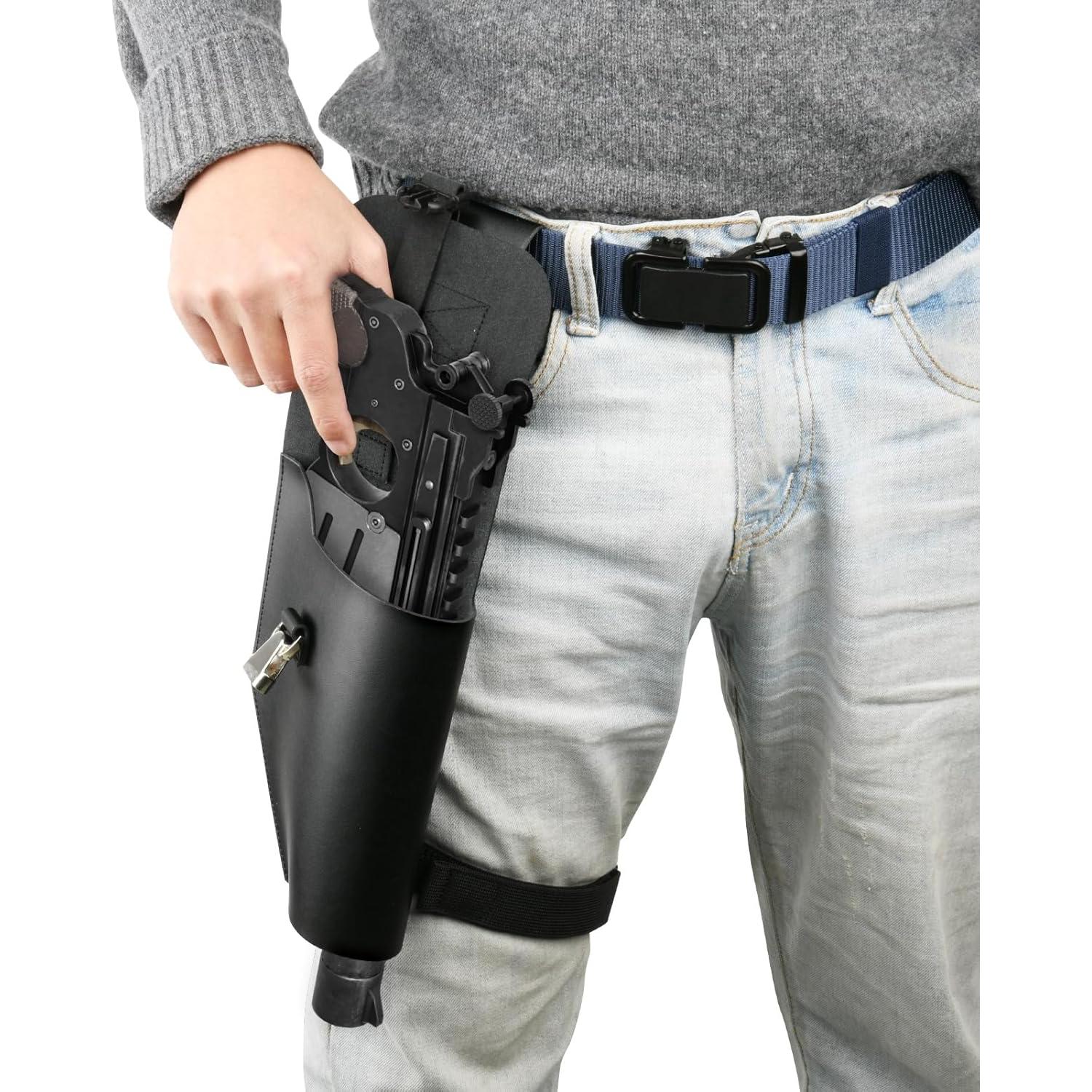 Funda de Blaster Easecos de Cuero PU Ajustable para Pierna