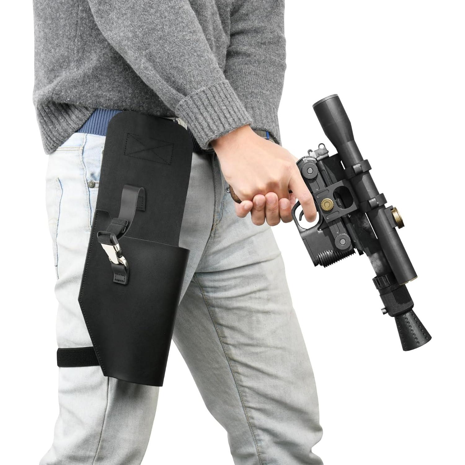 Funda de Blaster Easecos de Cuero PU Ajustable para Pierna