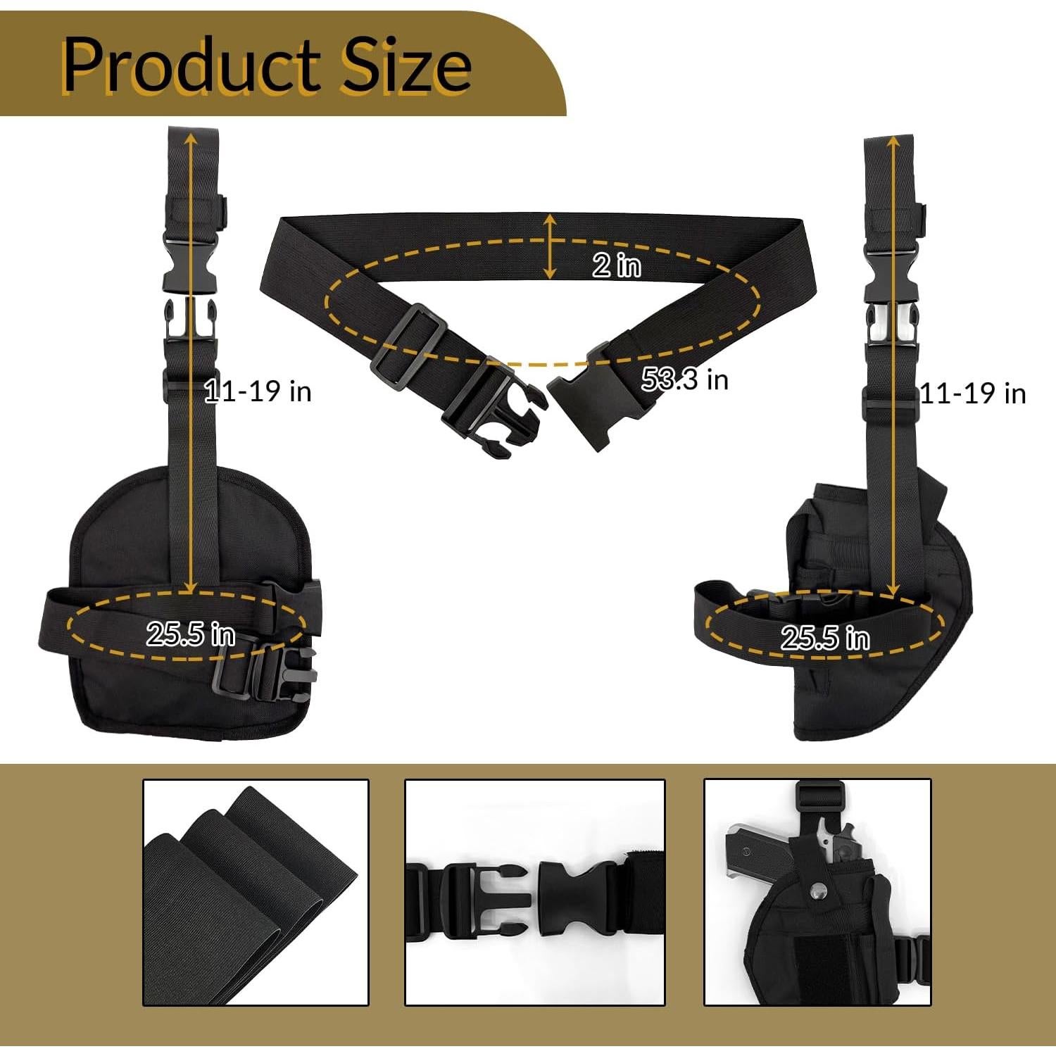 Funda de muslo SeptCity para mujeres con cinturón ajustable