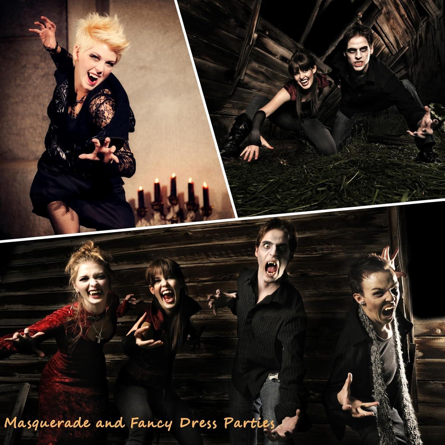 12 Pares de Colmillos de Vampiro Tavery para Cosplay y Halloween