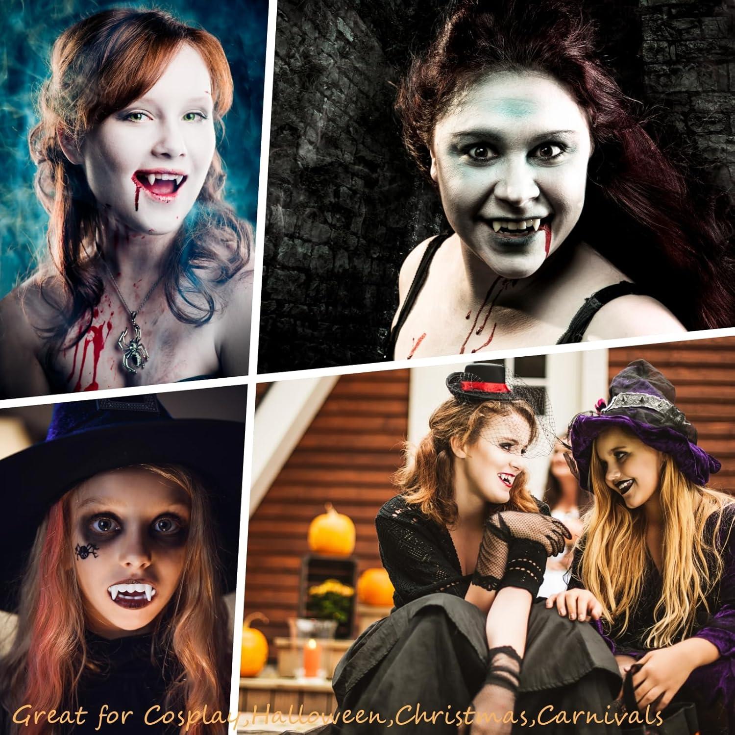 12 Pares de Colmillos de Vampiro Tavery para Cosplay y Halloween