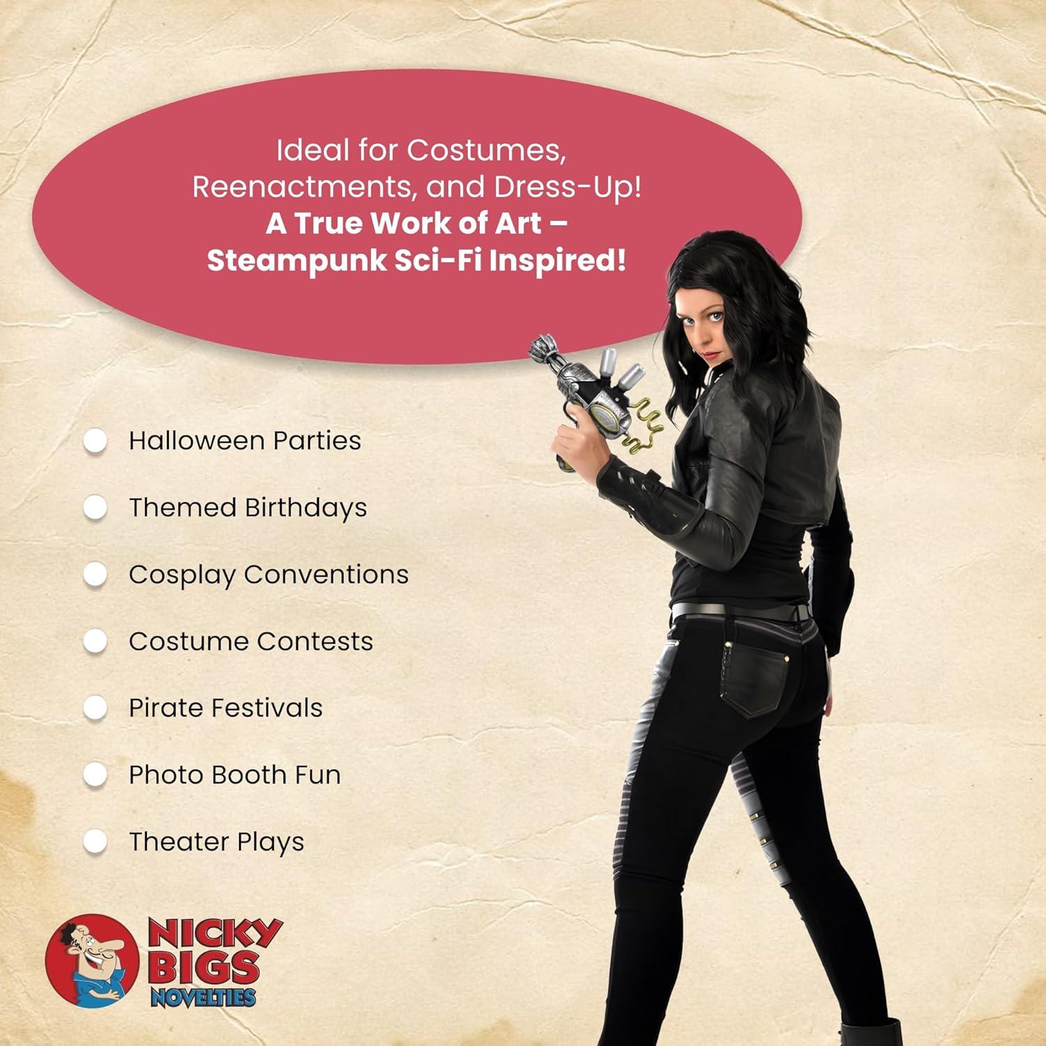 Pistola Rayos Steampunk Nicky Bigs 25.4 cm Accesorio Cosplay