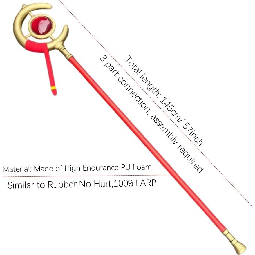 Espada de Cosplay 145cm damdos Bastón de Frieren Accesorio