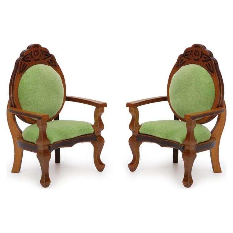 Sillas Miniatura Vintage Cutemini 1:12 Madera 2 Unidades
