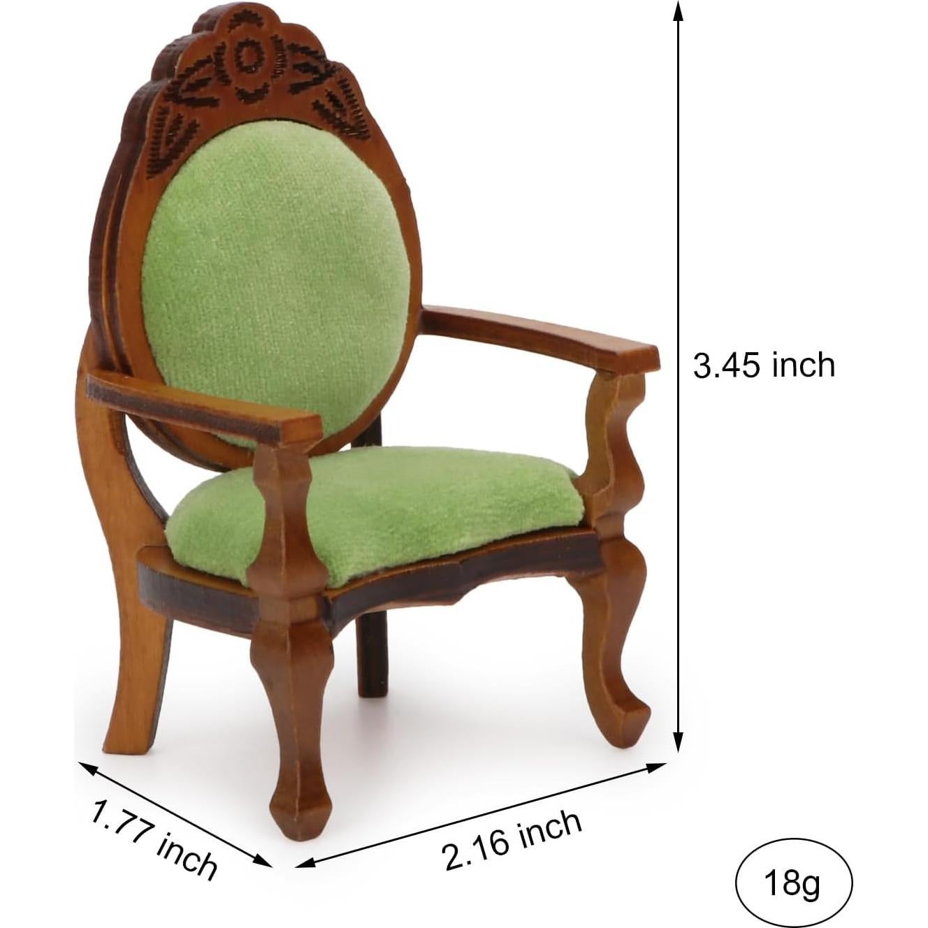 Sillas Miniatura Vintage Cutemini 1:12 Madera 2 Unidades