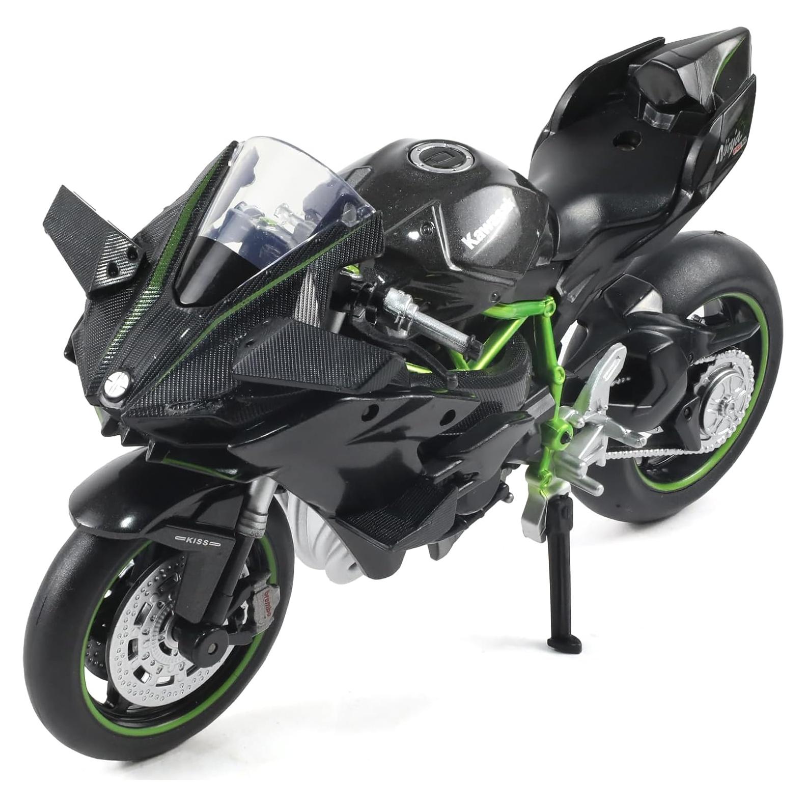 Modelo de Motocicleta Risopen Ninja H2R 1:12 Negro