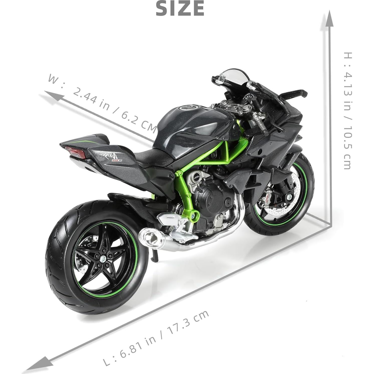 Modelo de Motocicleta Risopen Ninja H2R 1:12 Negro