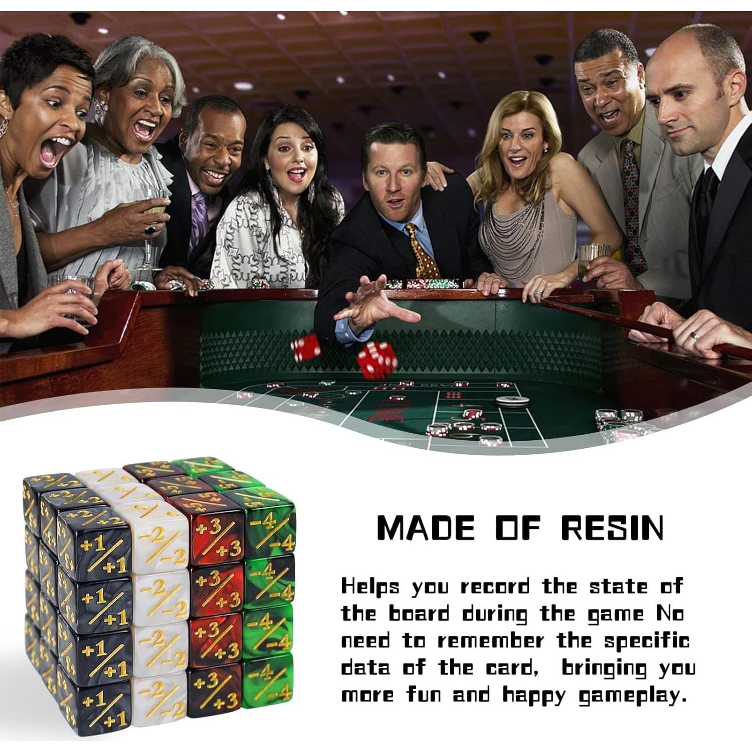 48 Dados de Contadores MTG CUUKSHKN, Acrílico, 16mm, 4 Colores