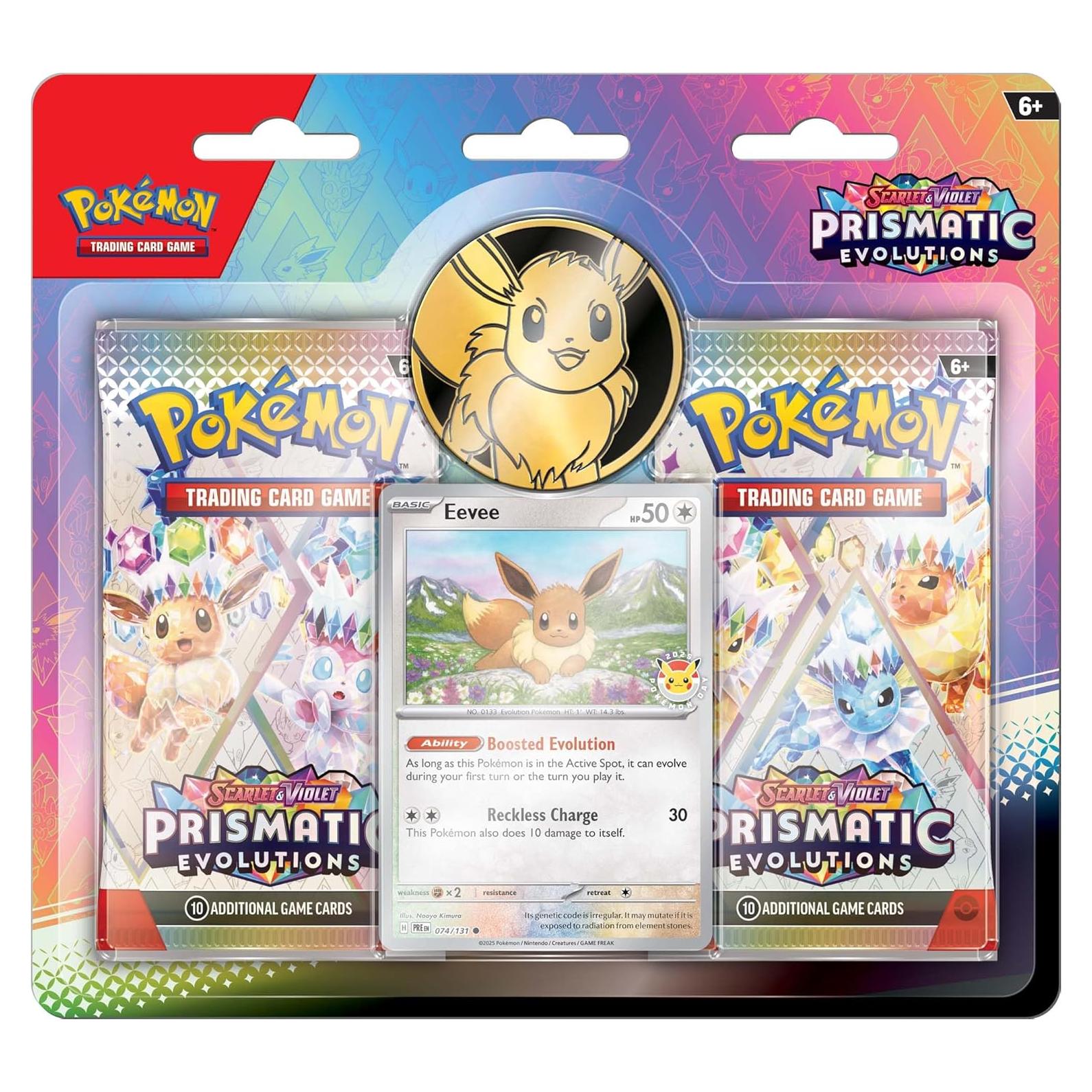 Blister Pokémon TCG Escarlata y Violeta - 2 Paquetes + Carta Eevee
