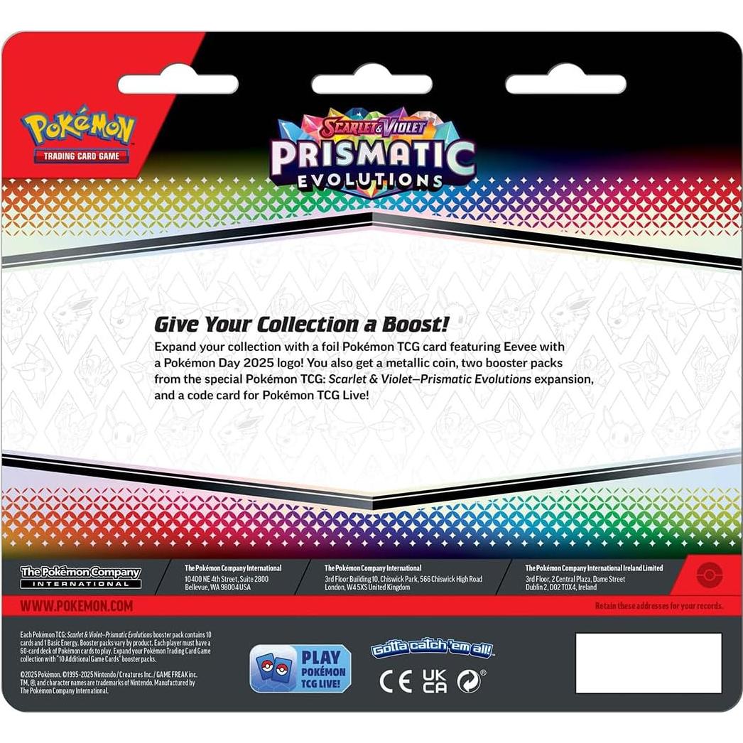 Blister Pokémon TCG Escarlata y Violeta - 2 Paquetes + Carta Eevee
