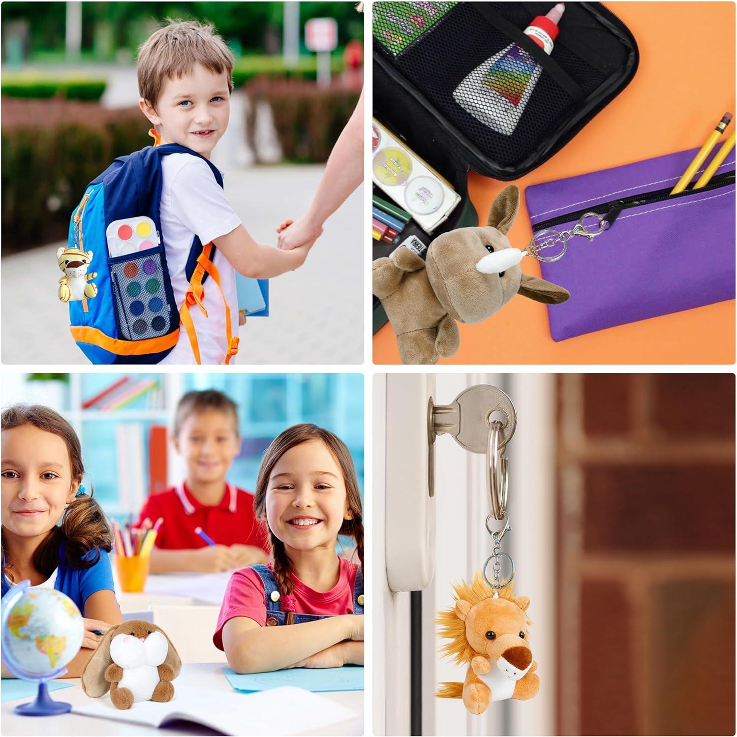 Conjunto de 12 Mini Animales de Peluche Arrozon 10 cm