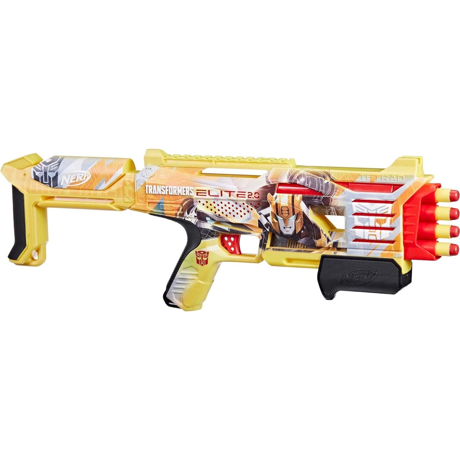 Blaster Nerf Transformers Bumblebee con 8 Dardos Elite