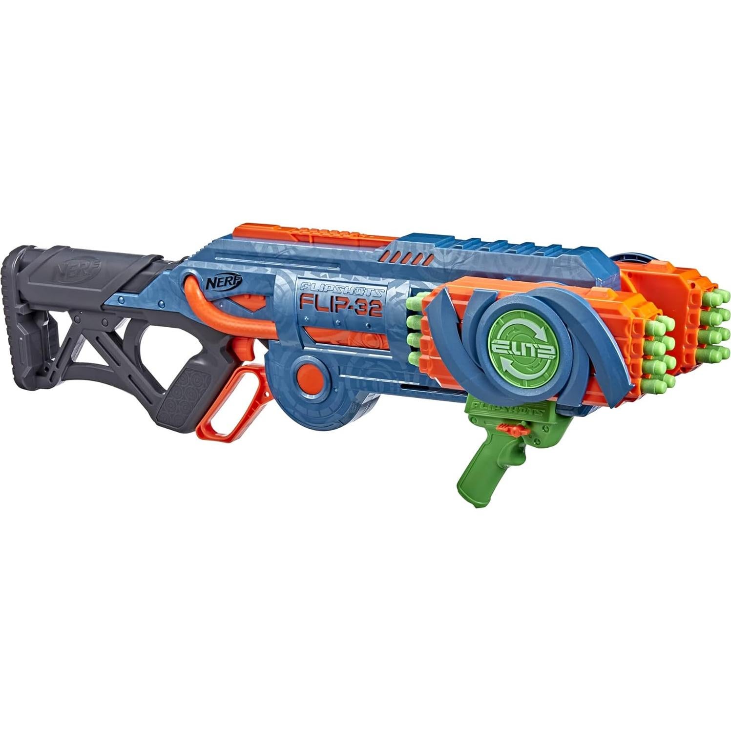 Bláster Nerf Elite 2.0 Flipshots Flip-32 con 32 Dardos