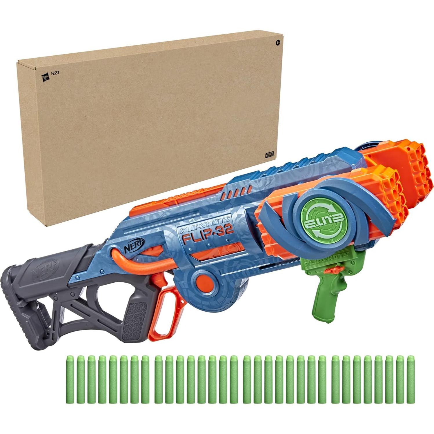 Bláster Nerf Elite 2.0 Flipshots Flip-32 con 32 Dardos