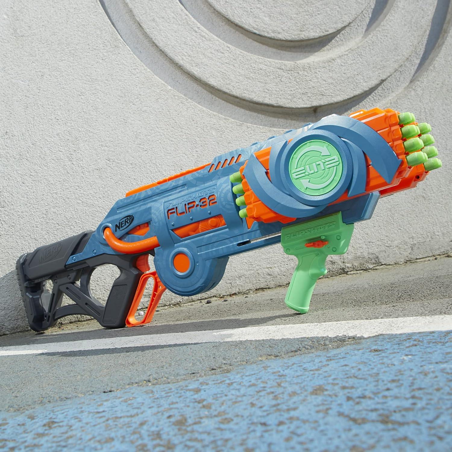 Bláster Nerf Elite 2.0 Flipshots Flip-32 con 32 Dardos