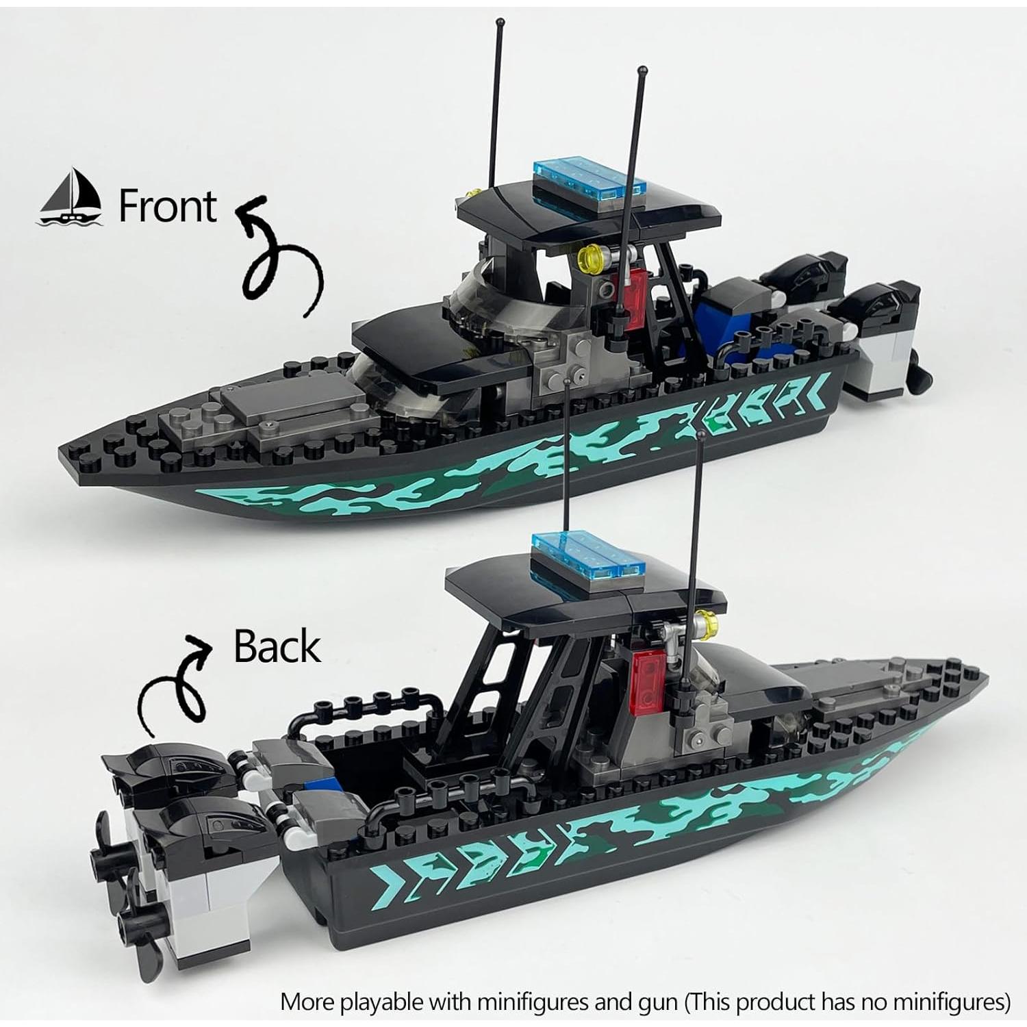 Conjunto de Bloques de Construcción Barco Rápido JQARCH 93PCS