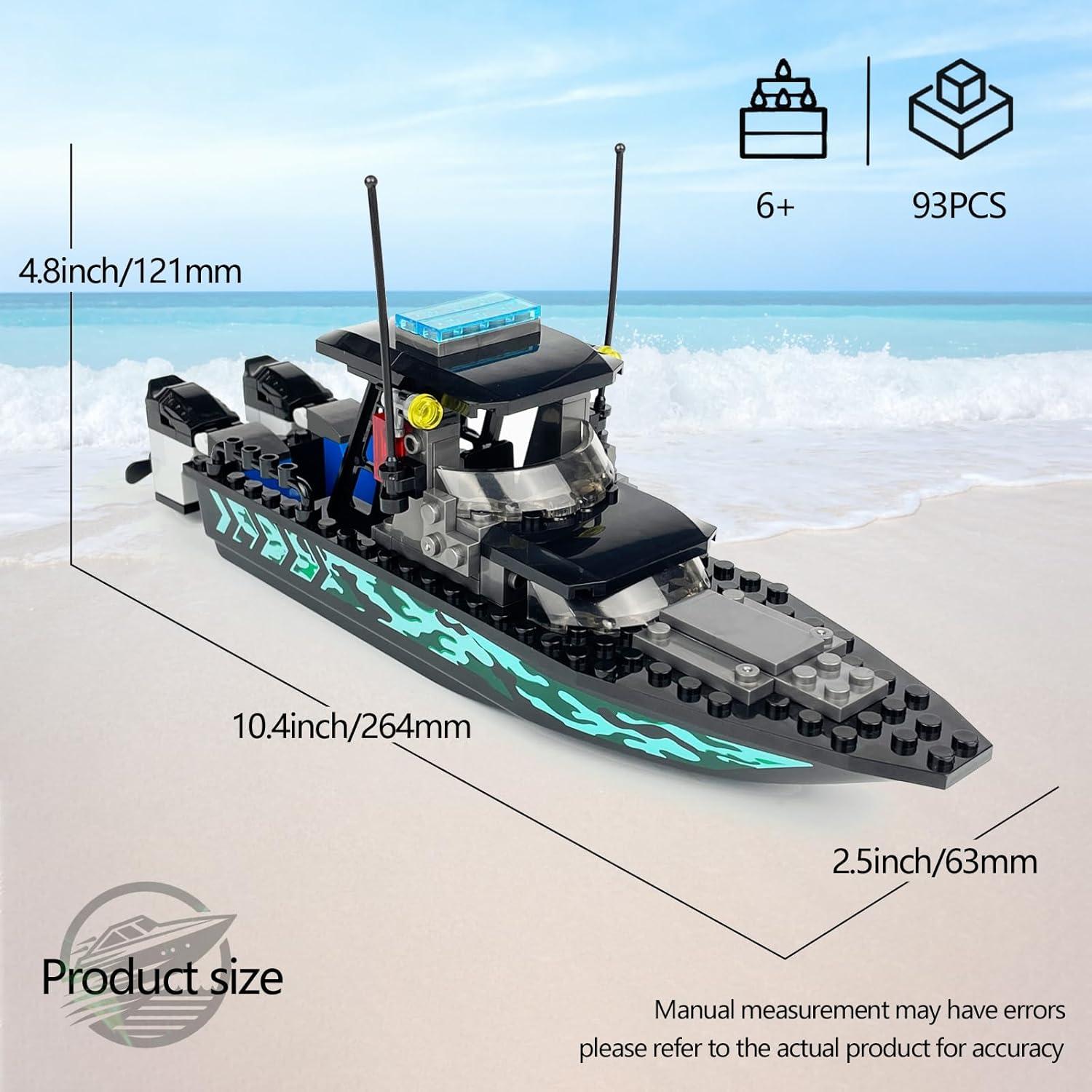 Conjunto de Bloques de Construcción Barco Rápido JQARCH 93PCS