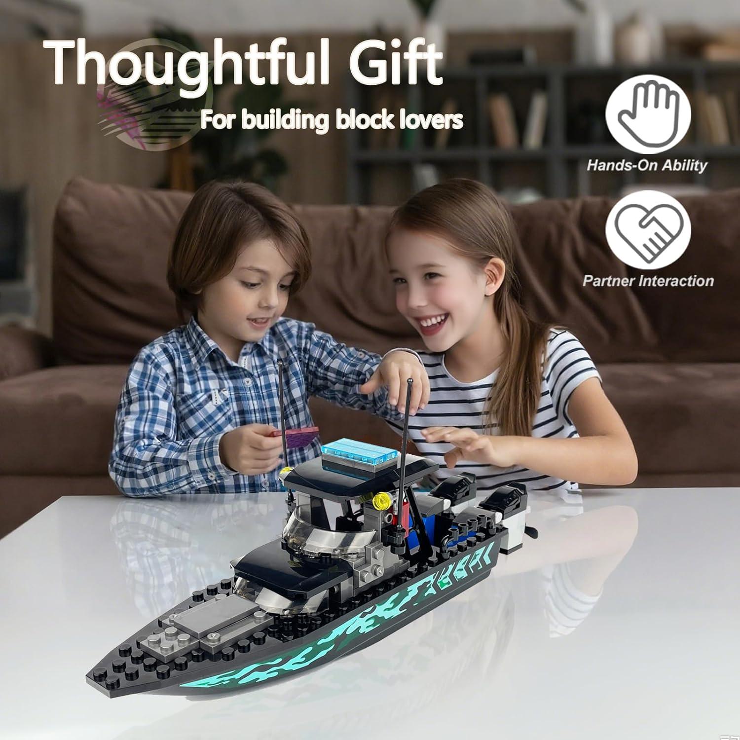 Conjunto de Bloques de Construcción Barco Rápido JQARCH 93PCS