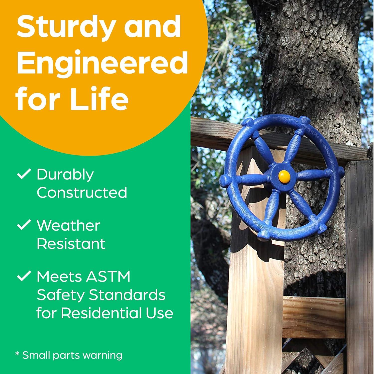 Rueda de Barco Pirata Jungle Gym Kingdom 30.48 cm Azul