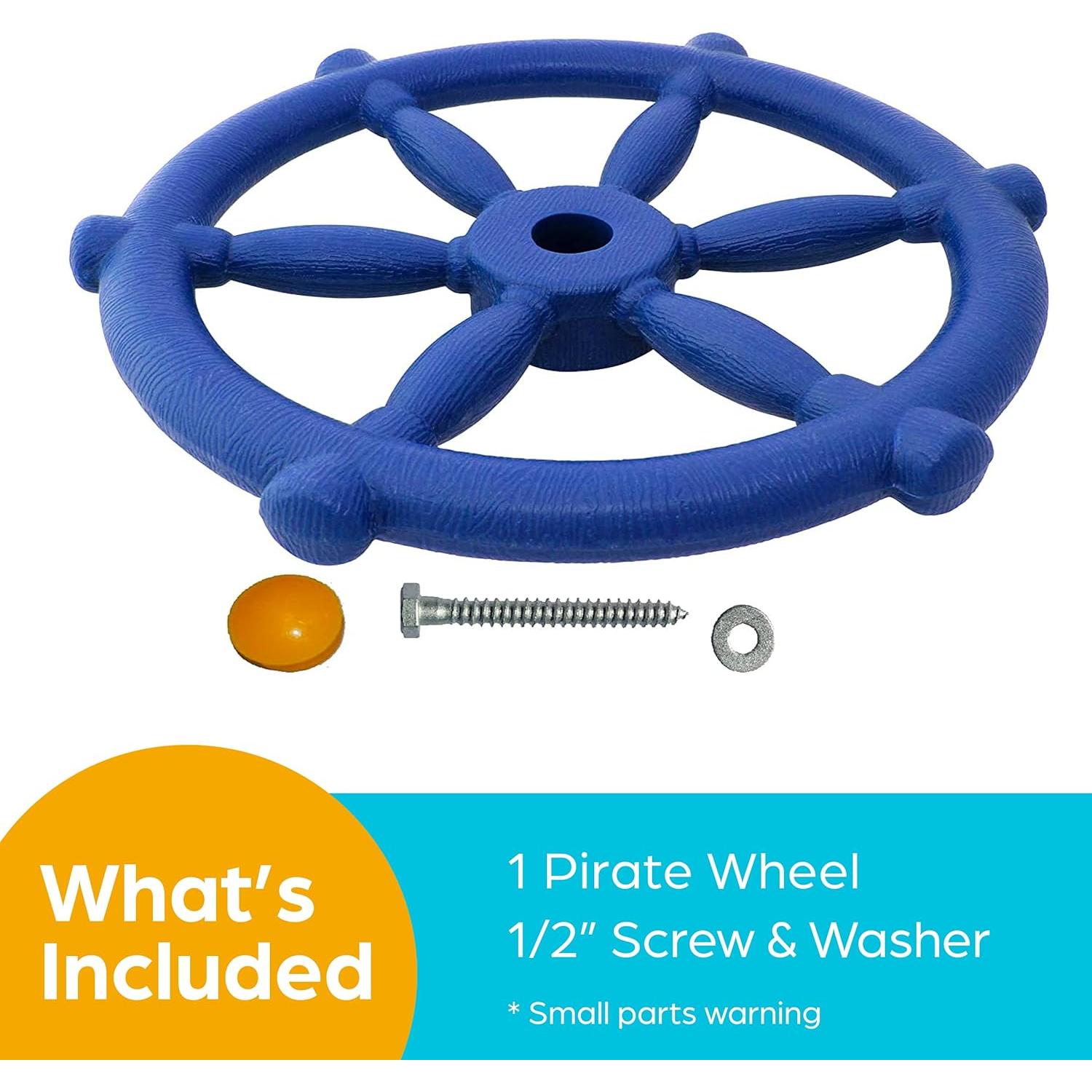 Rueda de Barco Pirata Jungle Gym Kingdom 30.48 cm Azul