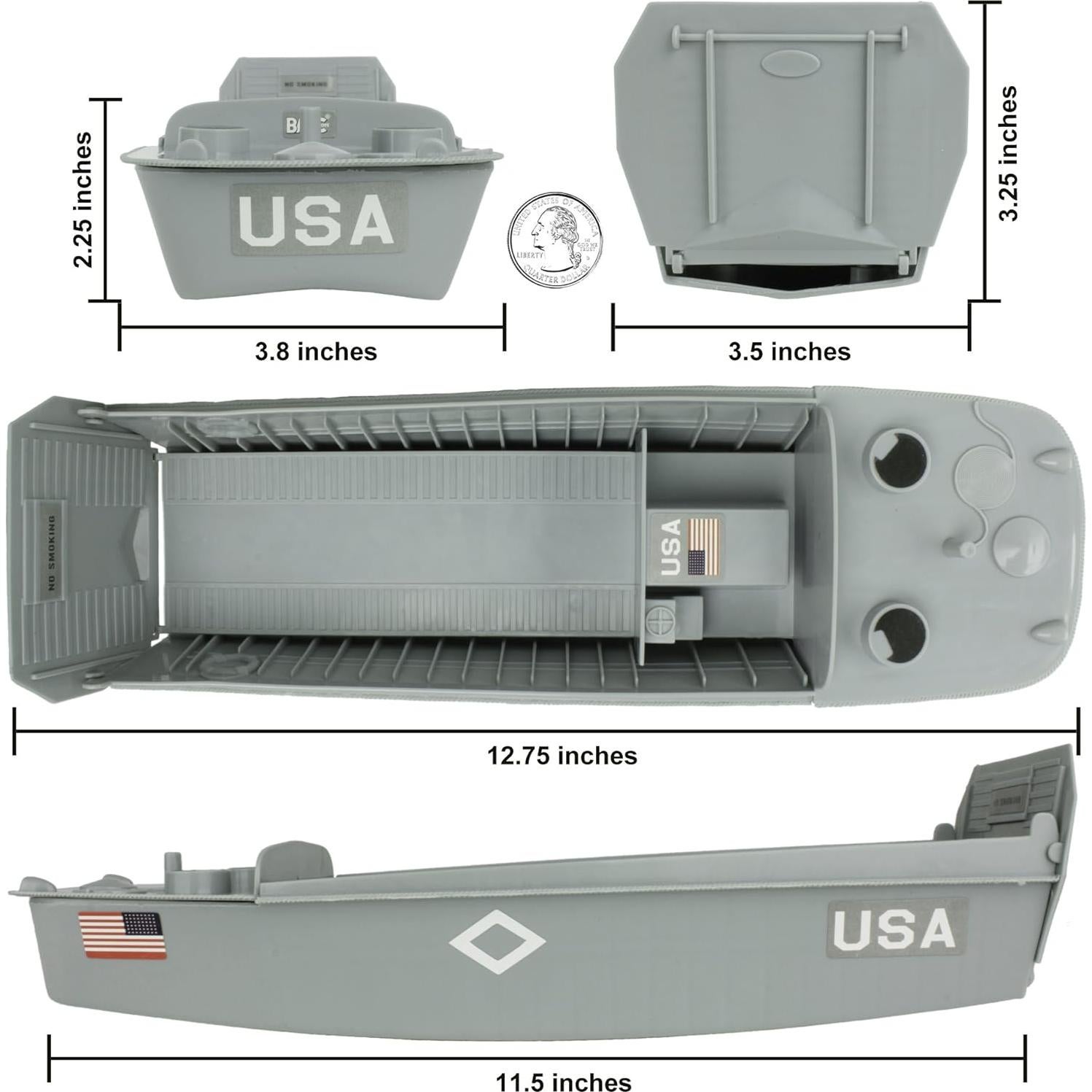 Barco de Desembarco Higgins LCVP BMC Toys 1:32 Gris