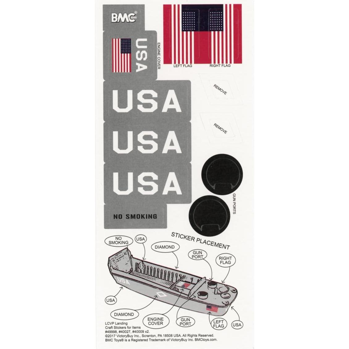 Barco de Desembarco Higgins LCVP BMC Toys 1:32 Gris