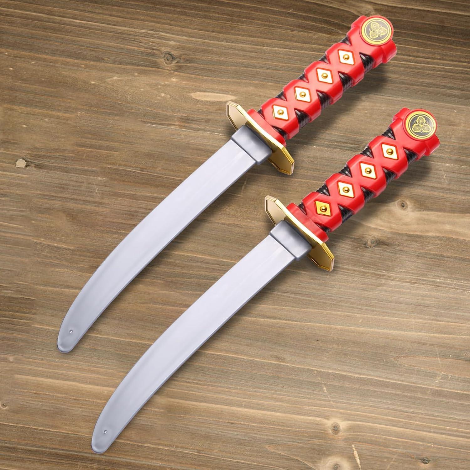 Espadas Ninja de Plástico BSADIY 40 cm - Juguete Halloween