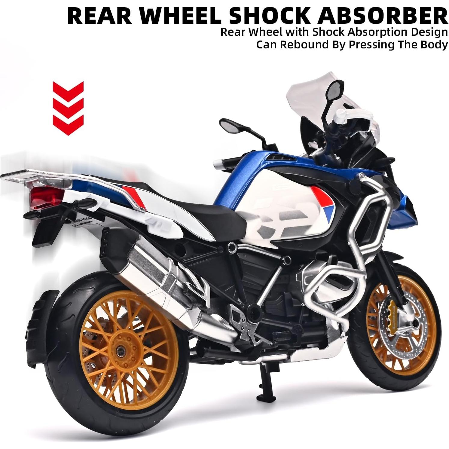 Modelo de Motocicleta Diecast RZAPE 1:12 Azul para Niños