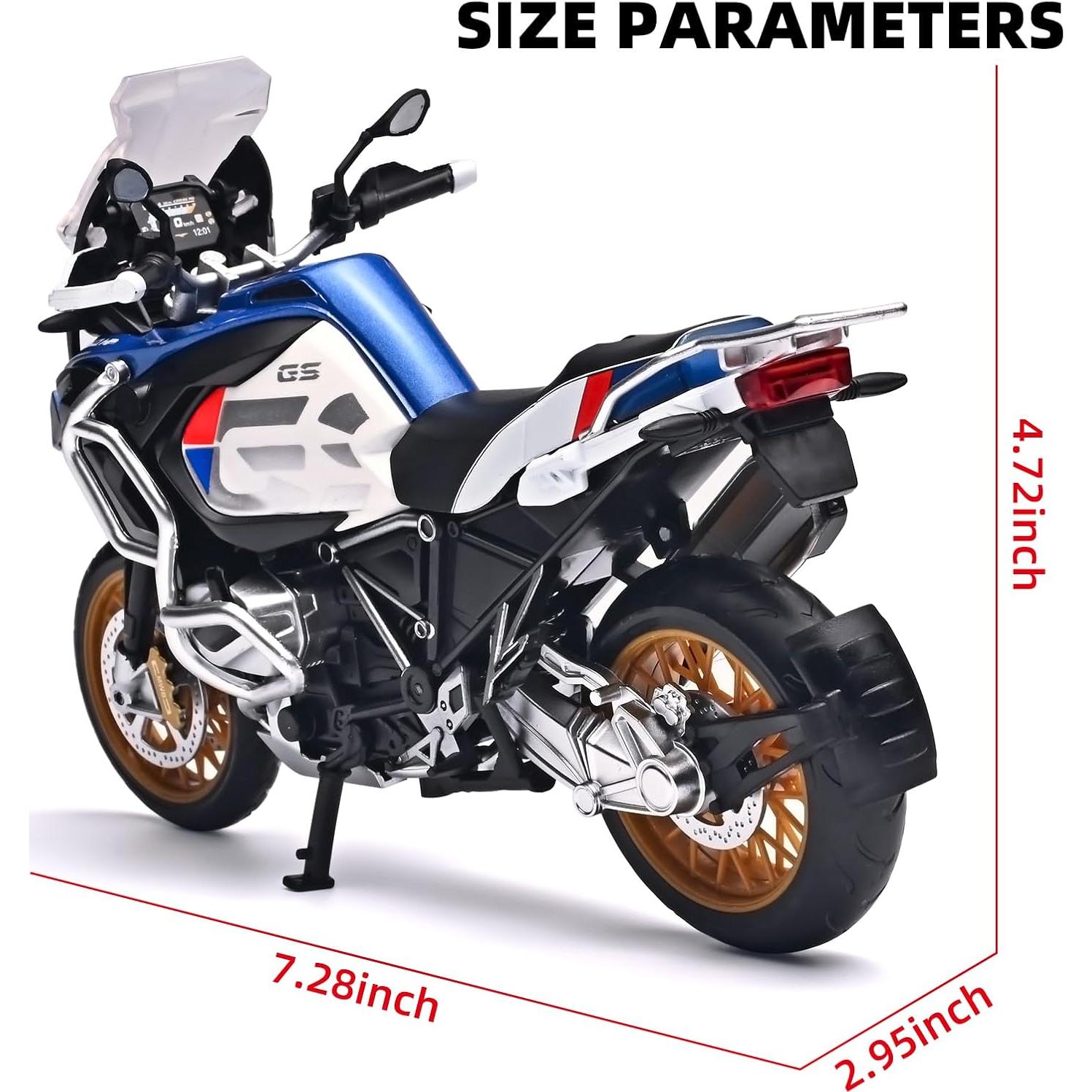 Modelo de Motocicleta Diecast RZAPE 1:12 Azul para Niños