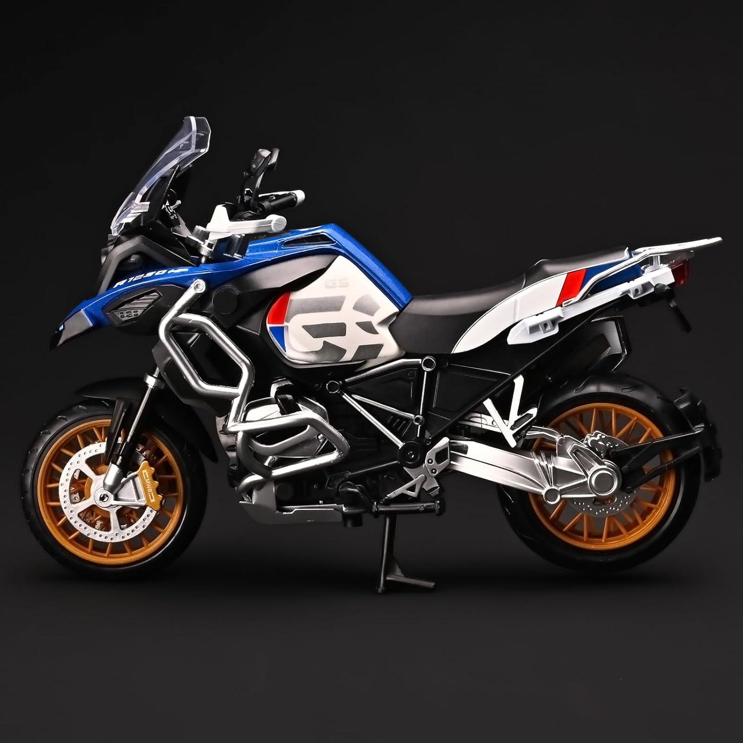 Modelo de Motocicleta Diecast RZAPE 1:12 Azul para Niños