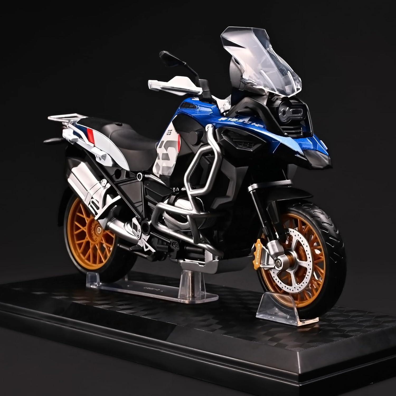 Modelo de Motocicleta Diecast RZAPE 1:12 Azul para Niños