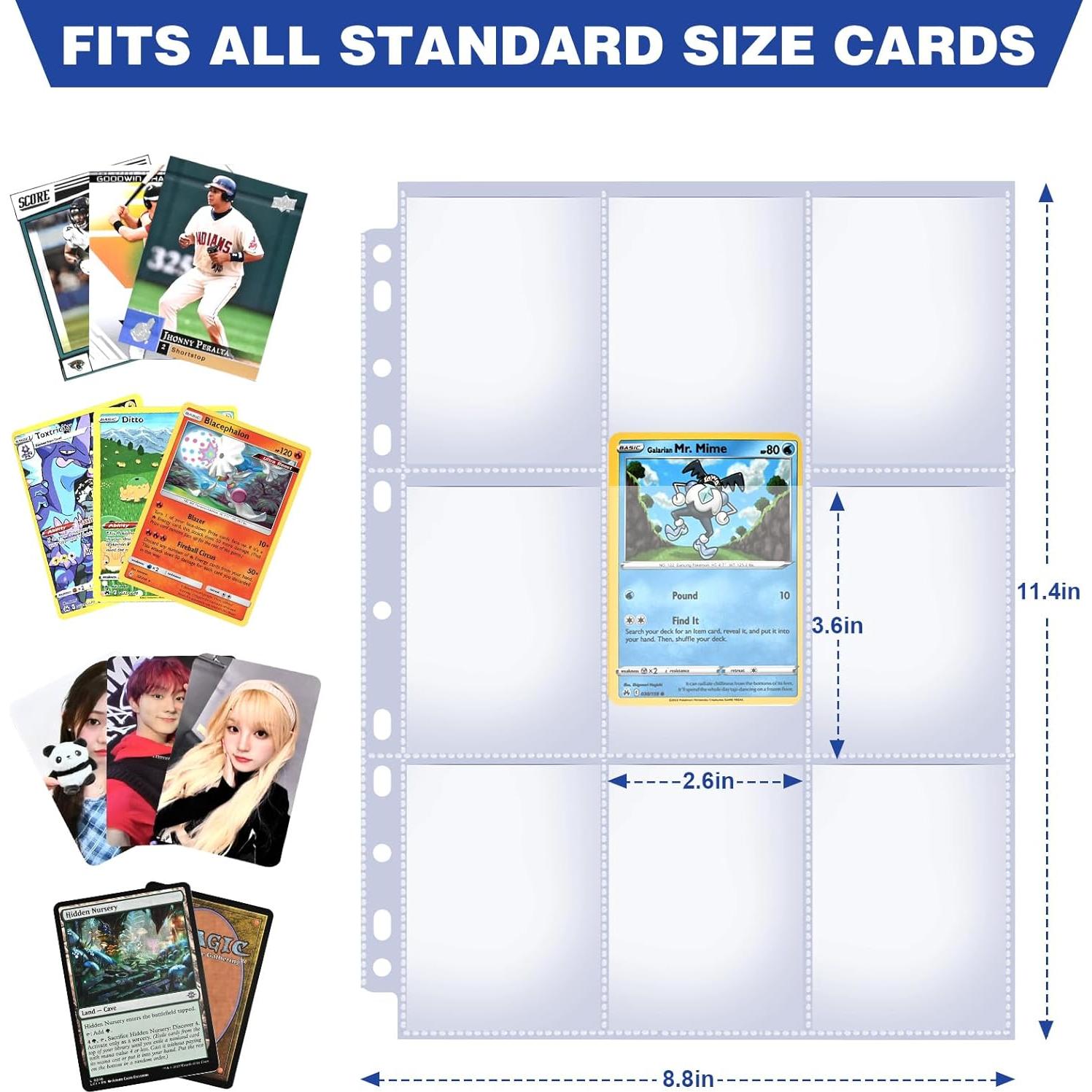 Paquete de 42 Fundas para Tarjetas YHIJF 9 Bolsillos 22.4x29cm