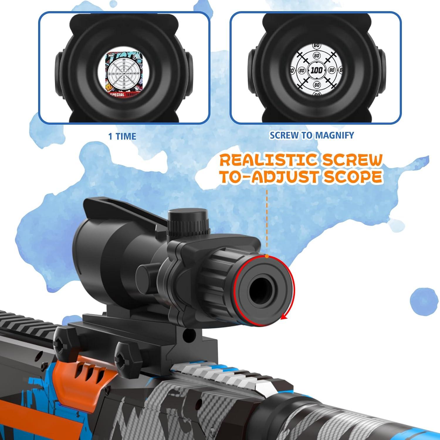 Blaster de Espuma Automático JIFTOK con 120 Dardos - Azul