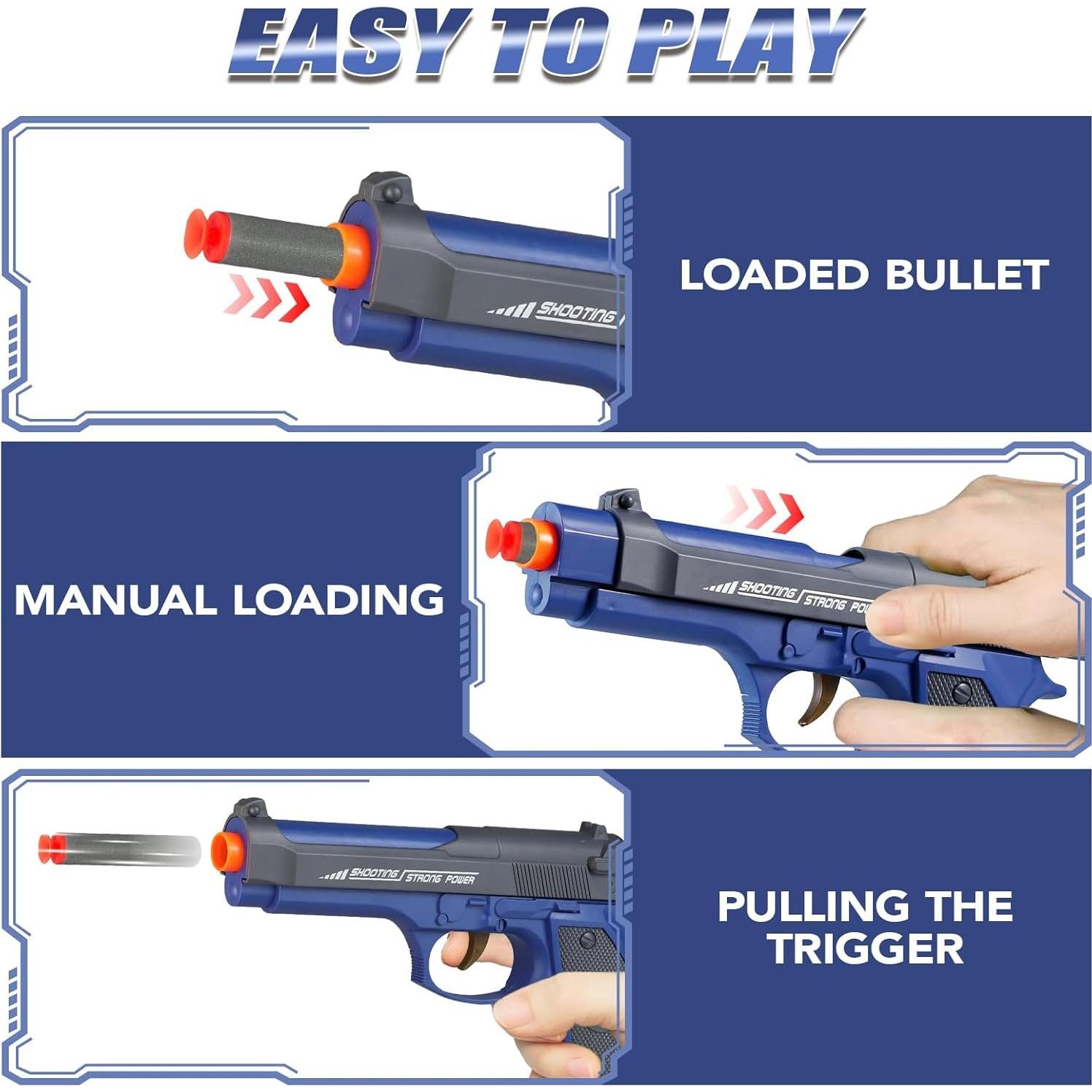 Set de 2 Pistolas de Juguete Blaster THINK WING con 20 Dardos