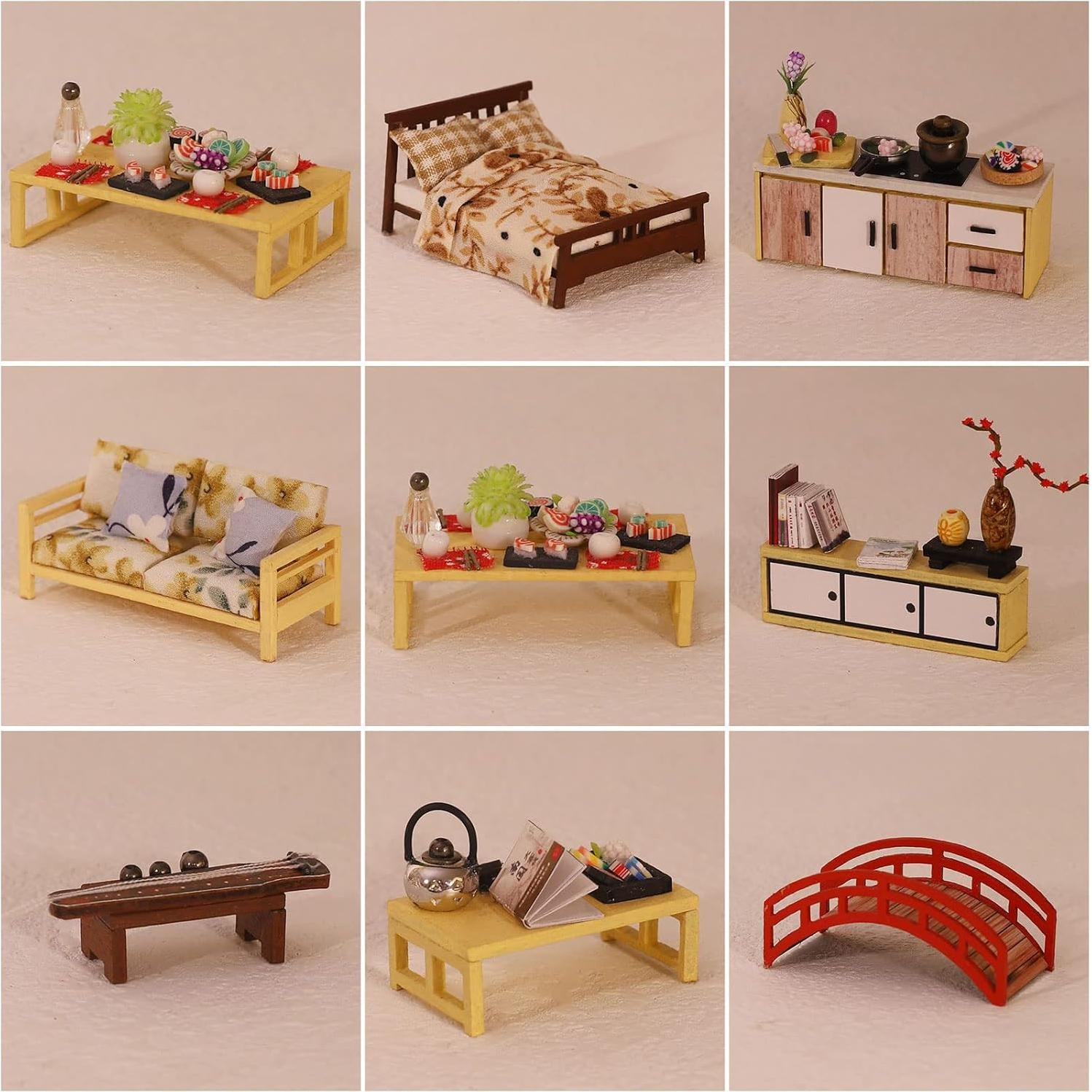 Kit de Casa de Muñecas Miniatura DIY GuDoQi 1:24 con Muebles