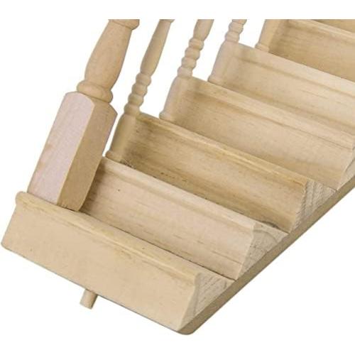Escalera Miniatura de Madera Cutemini 1:12 Barandilla Izquierda