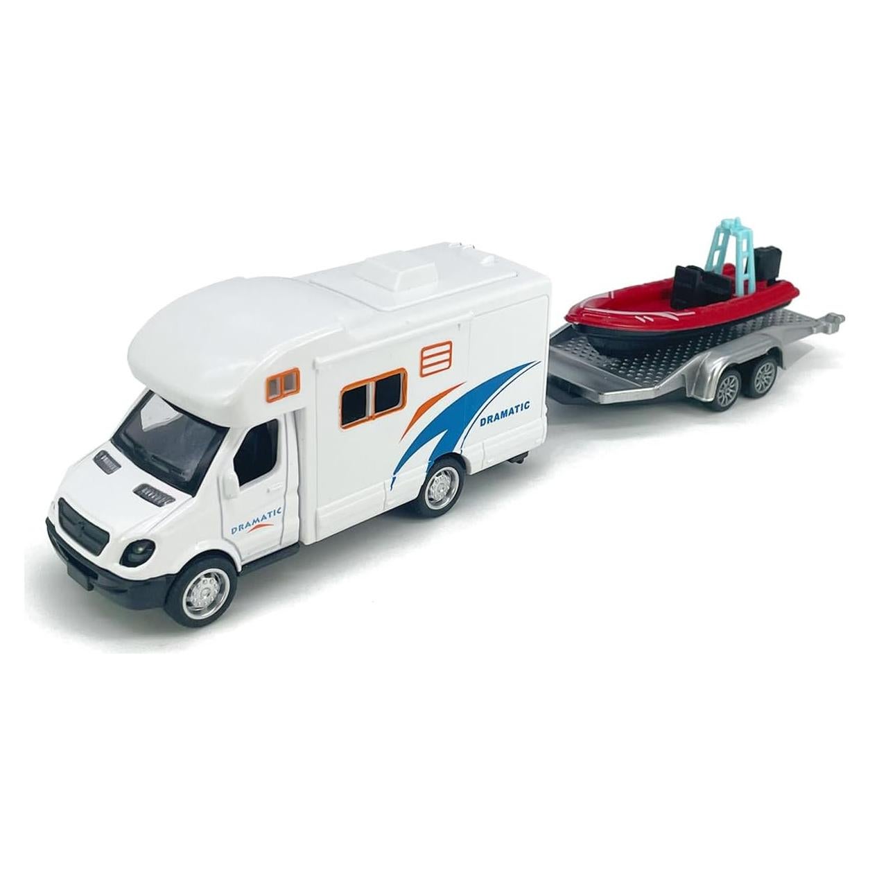 Remolque Camper con Barco de Velocidad Metanyl Juguete 21.8 cm