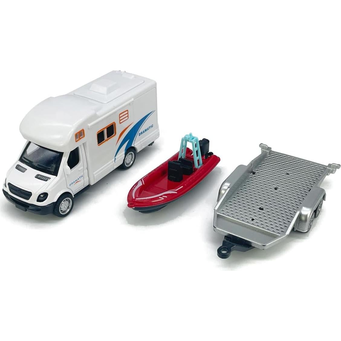 Remolque Camper con Barco de Velocidad Metanyl Juguete 21.8 cm